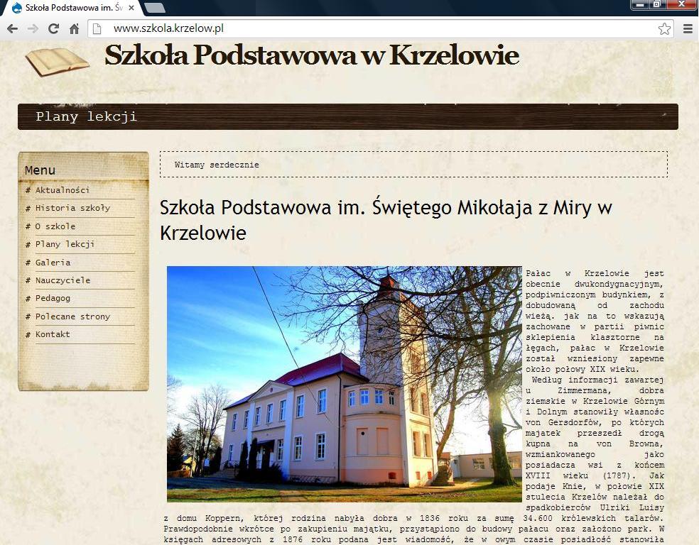 Szkoła Podstawowa 
Im. Świętego Mikołaja
Z Miry W Krzelowie